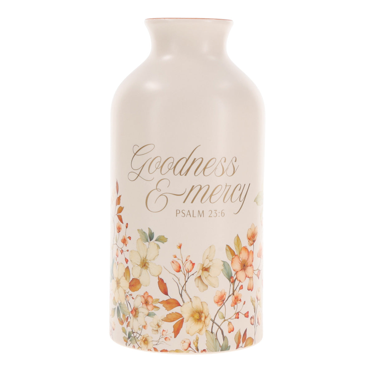 Goodness and Mercy Ceramic Flower Vase
