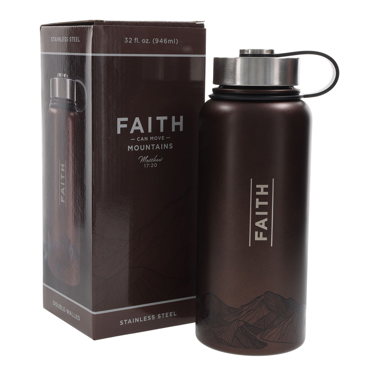 Faith Mountains Stainless Steel Water Bottle