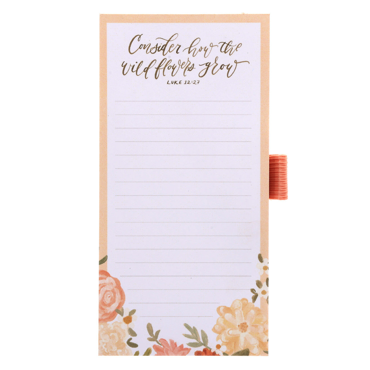 Consider How the Wildflowers Grow Magnetic Notepad with Pen
