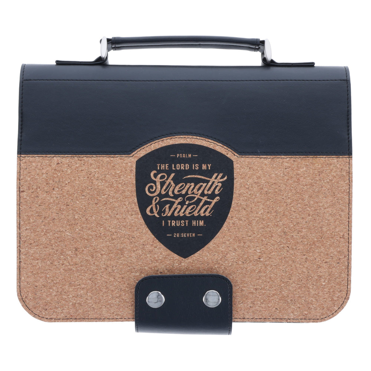 The Lord Is My Strength and Shield I Trust Him Faux Leather Loose Bible Cover