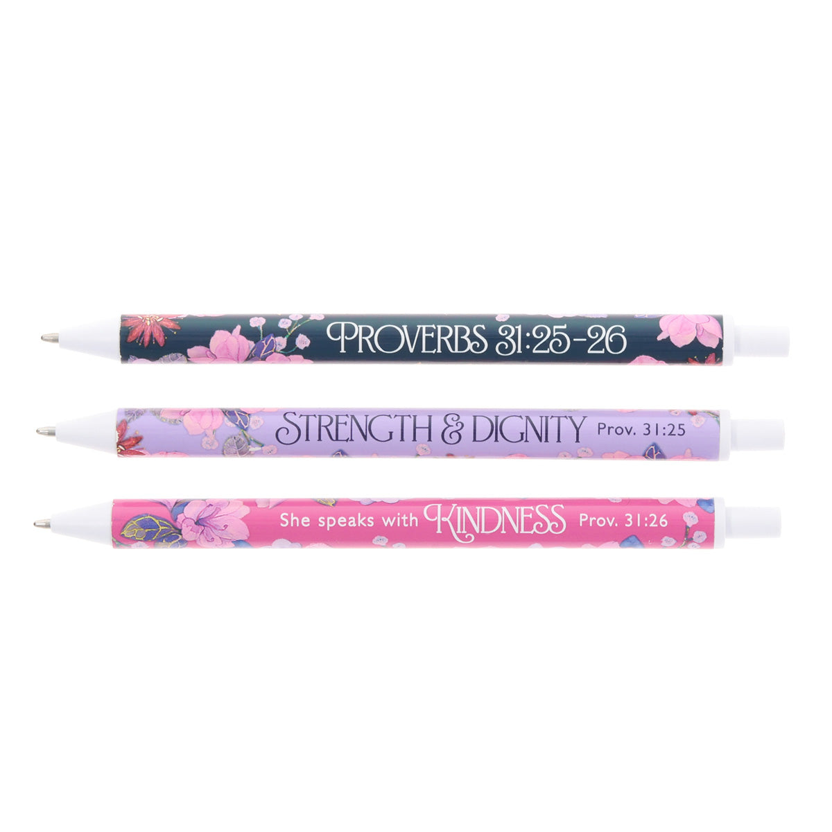 Strength and Dignity Blossoms Three-Piece Pen Set