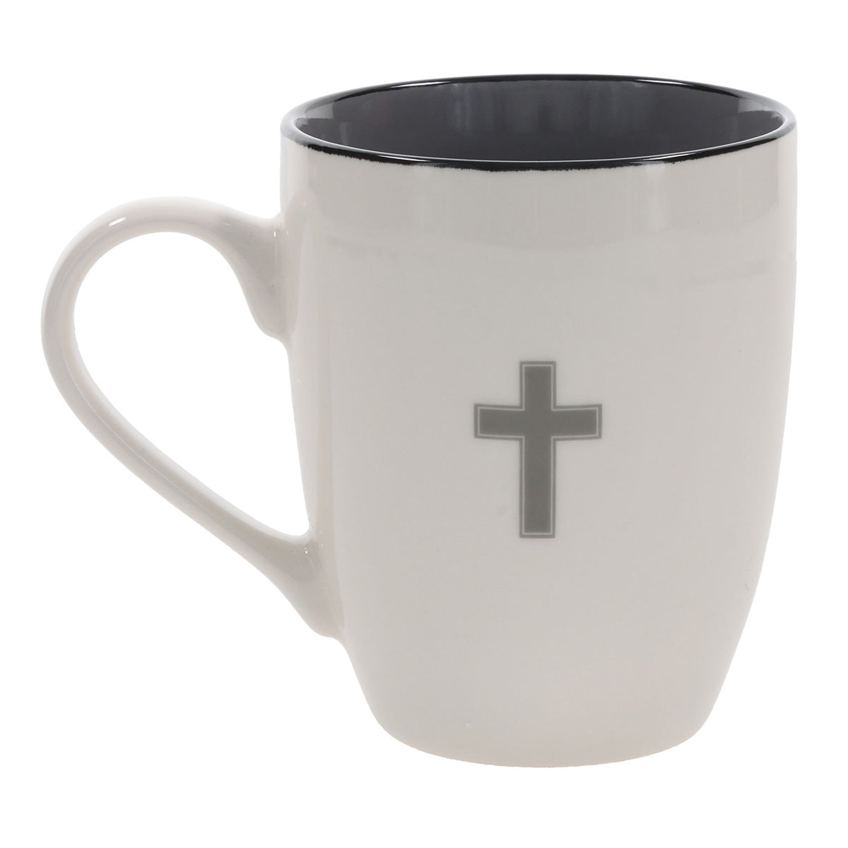 Do Not Fear for I Am with You Ceramic Mug with Grey Interior