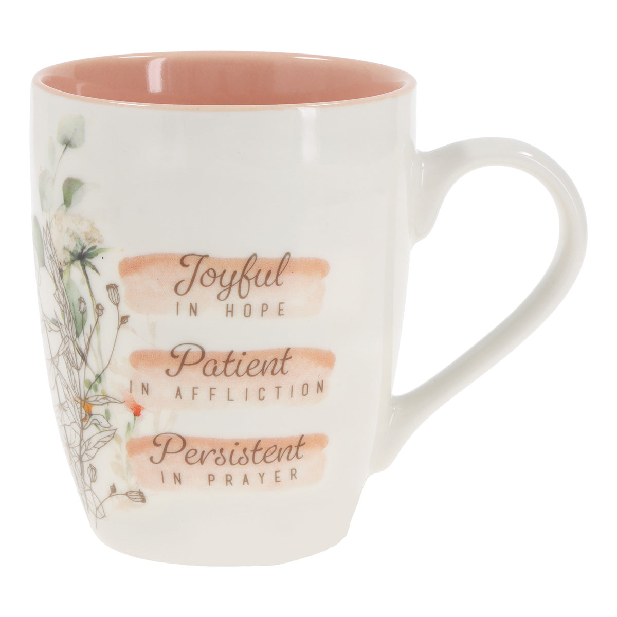 Joyful in Hope, Patient in Affliction, Persistent in Prayer Ceramic Mug
