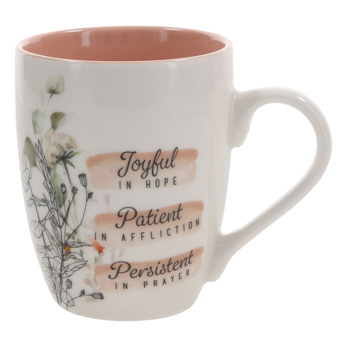 Joyful in Hope, Patient in Affliction, Persistent in Prayer Ceramic Mug