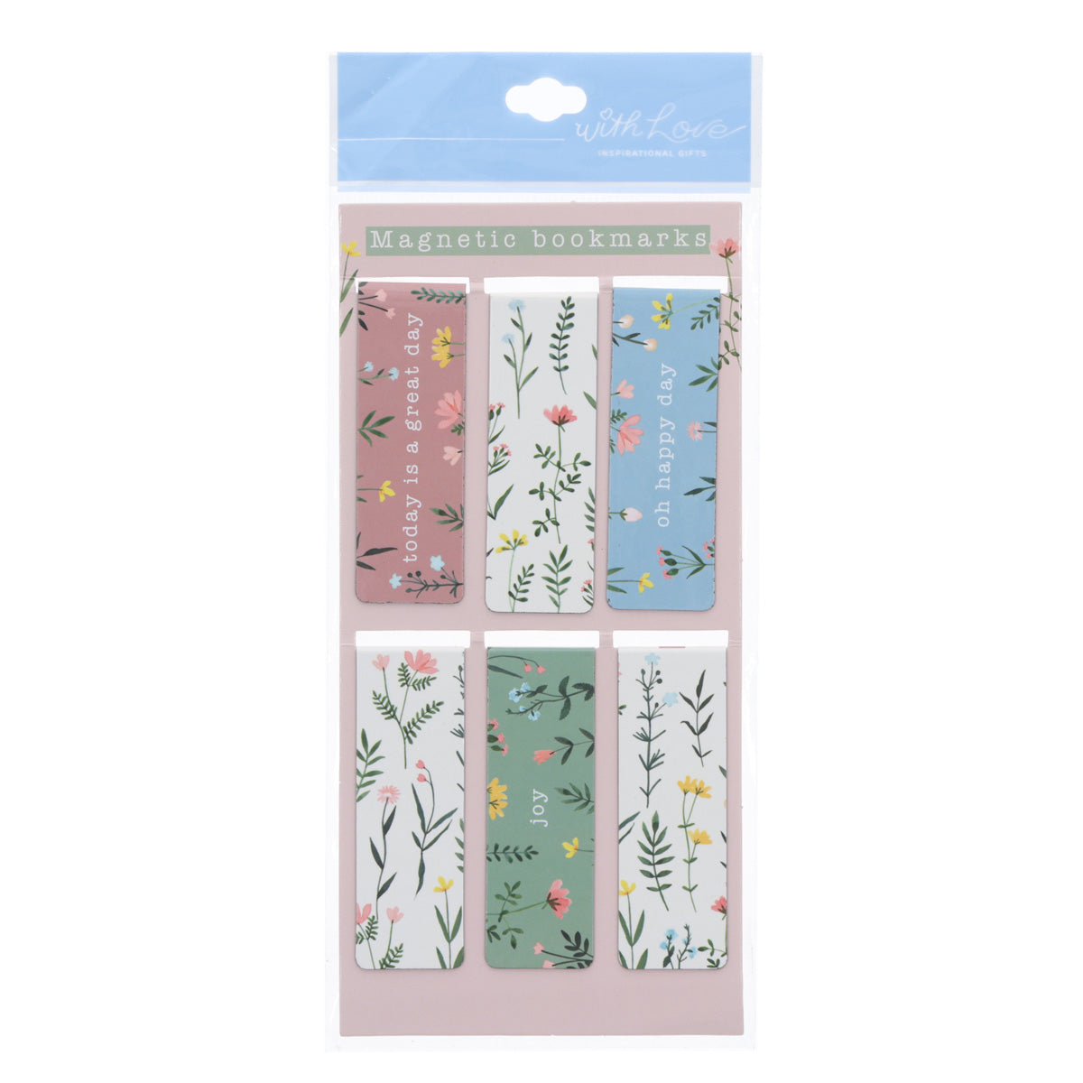 Today Is a Great Day Six-Piece Magnetic Bookmark Set