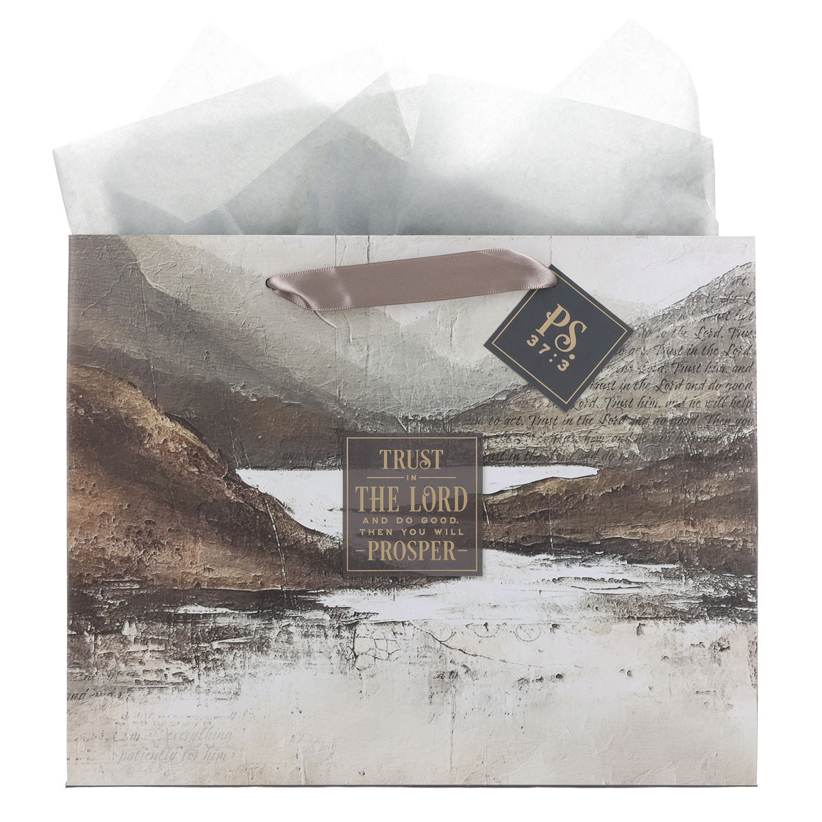Trust in the Lord Large Landscape Gift Bag with Gift Tag