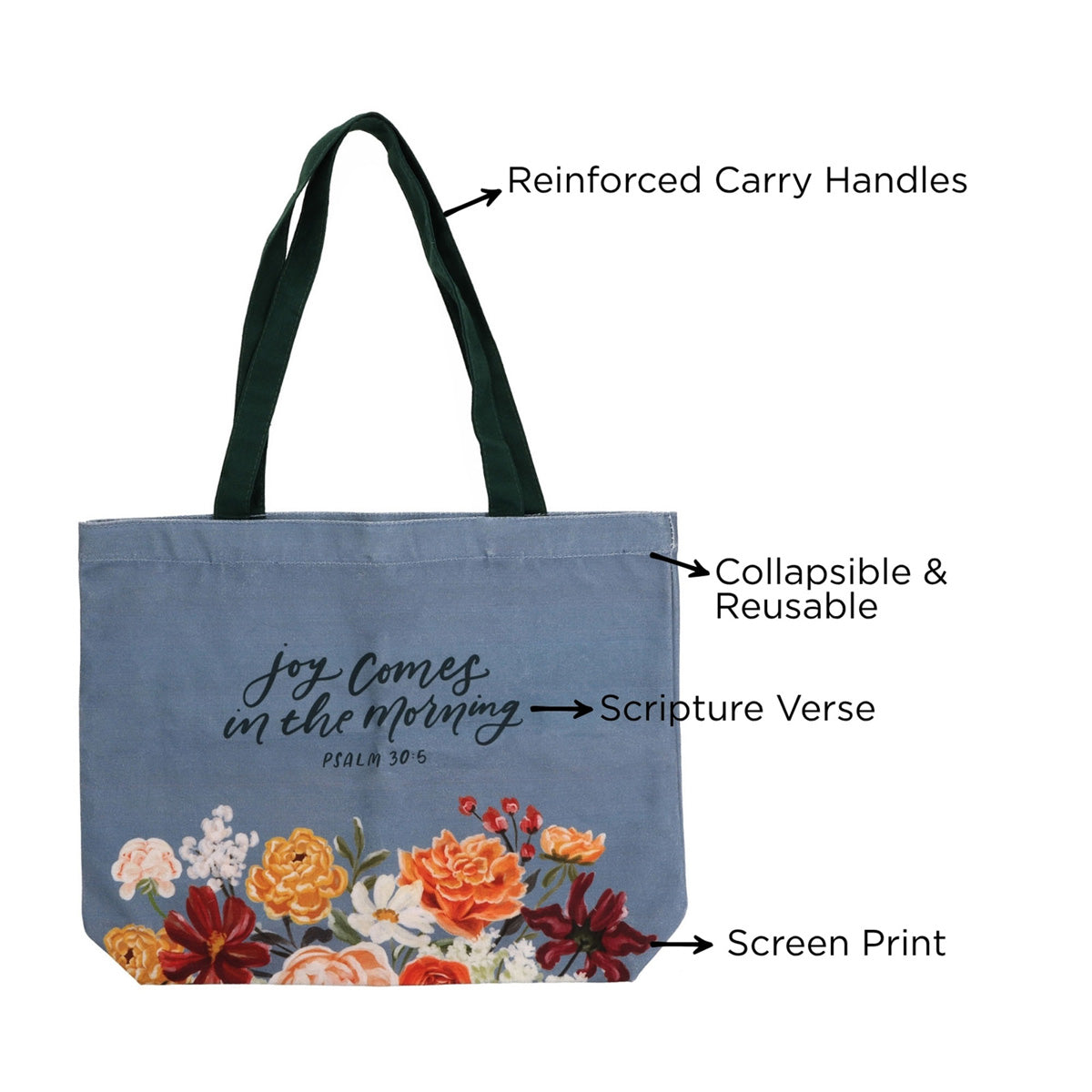 Joy Comes in the Morning Canvas Tote Bag