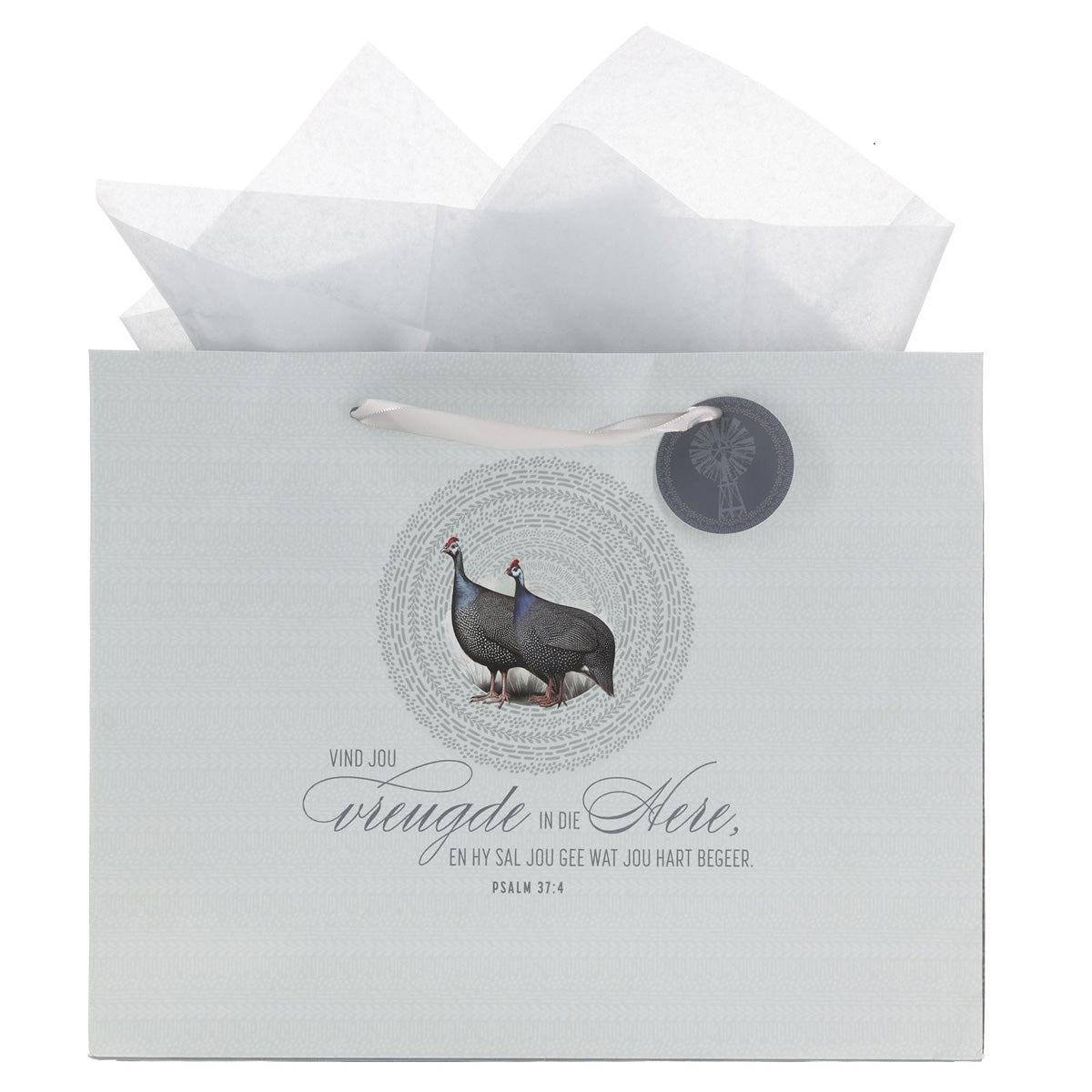 Vind Jou Vreugde in die Here Afrikaans Large Landscape Gift Bag with Gift Tag