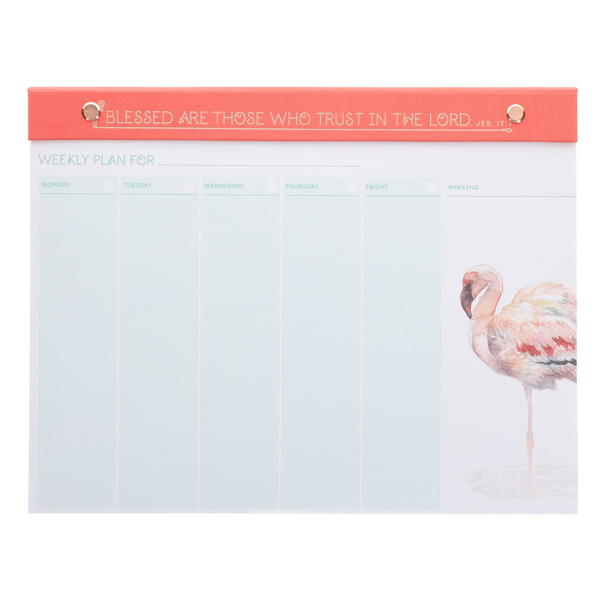 A4 Weekly Desk Planner - Blessed Are Those Who Trust in the Lord