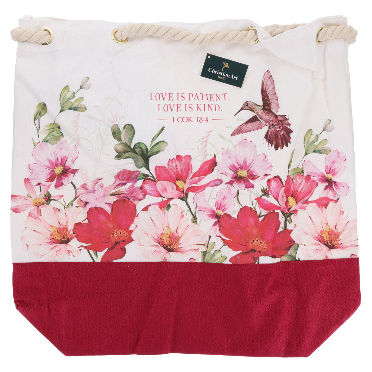 Love Is Patient, Love Is Kind Canvas Tote Bag