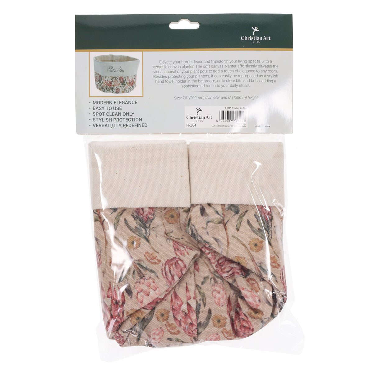 Genade in Oorvloed Afrikaans Canvas Planter Cover