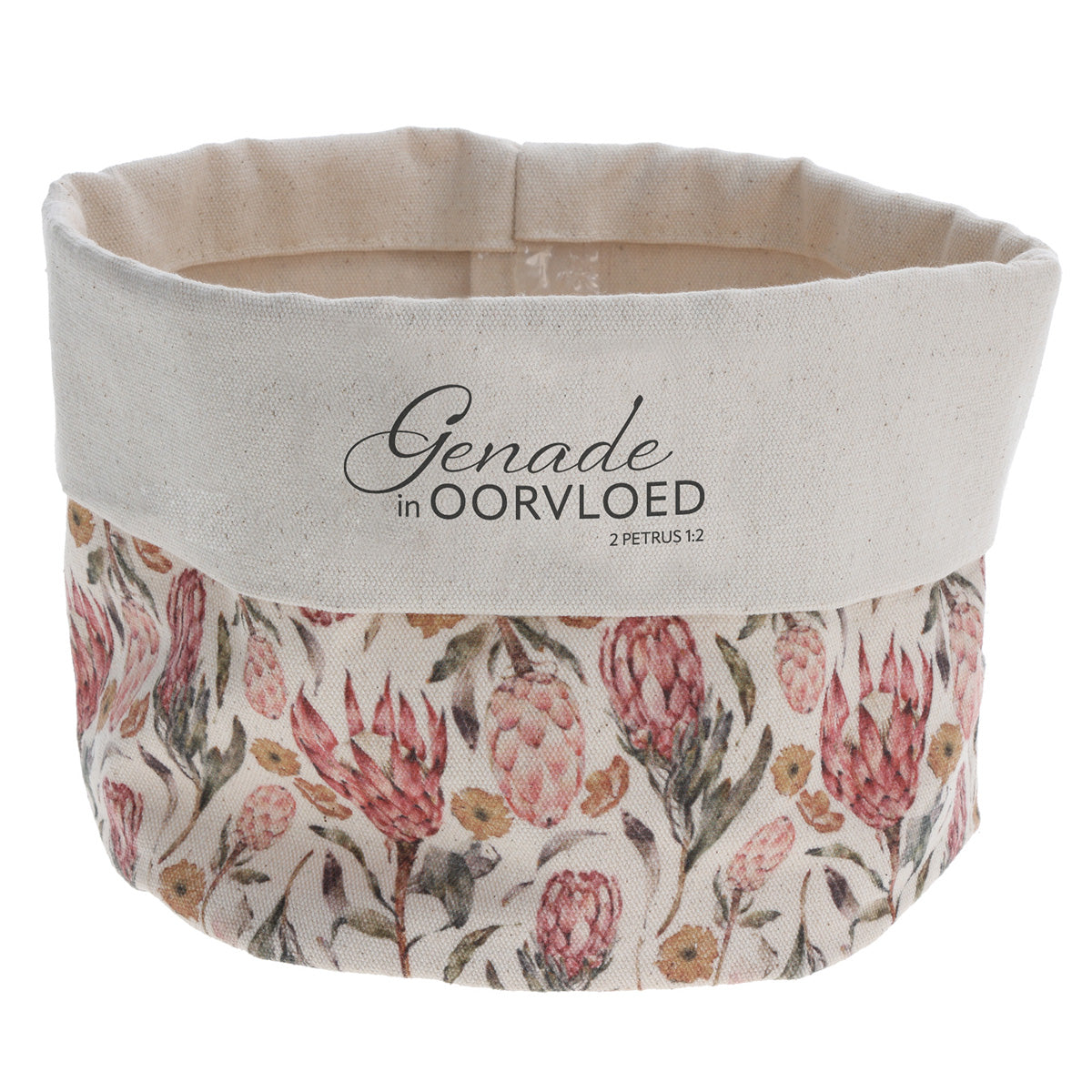 Genade in Oorvloed Afrikaans Canvas Planter Cover