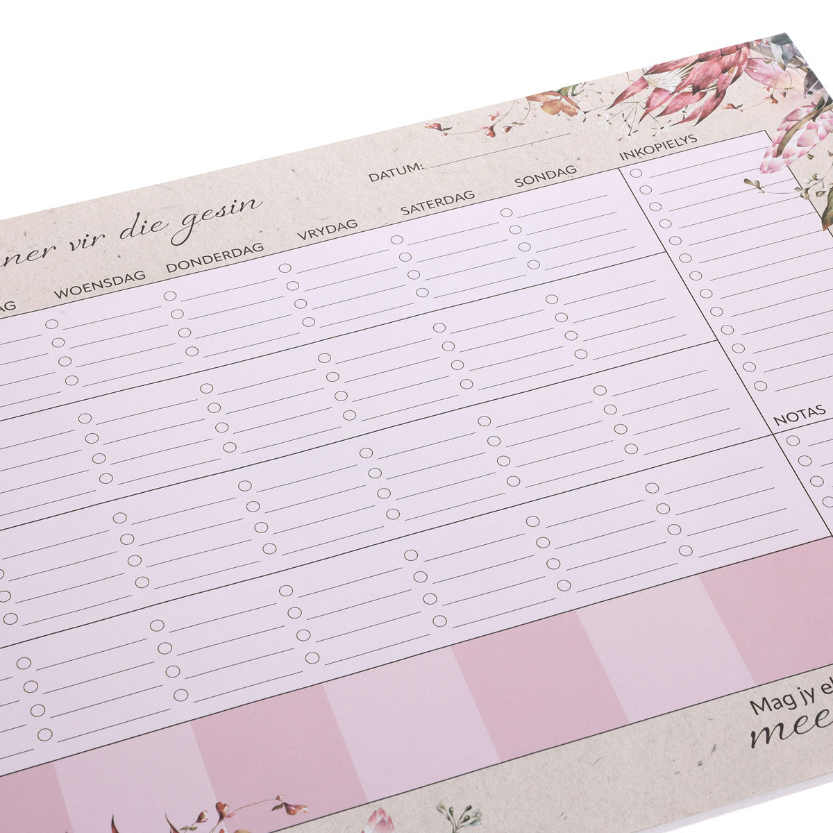 A3 Weekly Desk Planner - Mag Jy Elke Dag Genade Ontvang, Meer As Genoeg Afrikaans