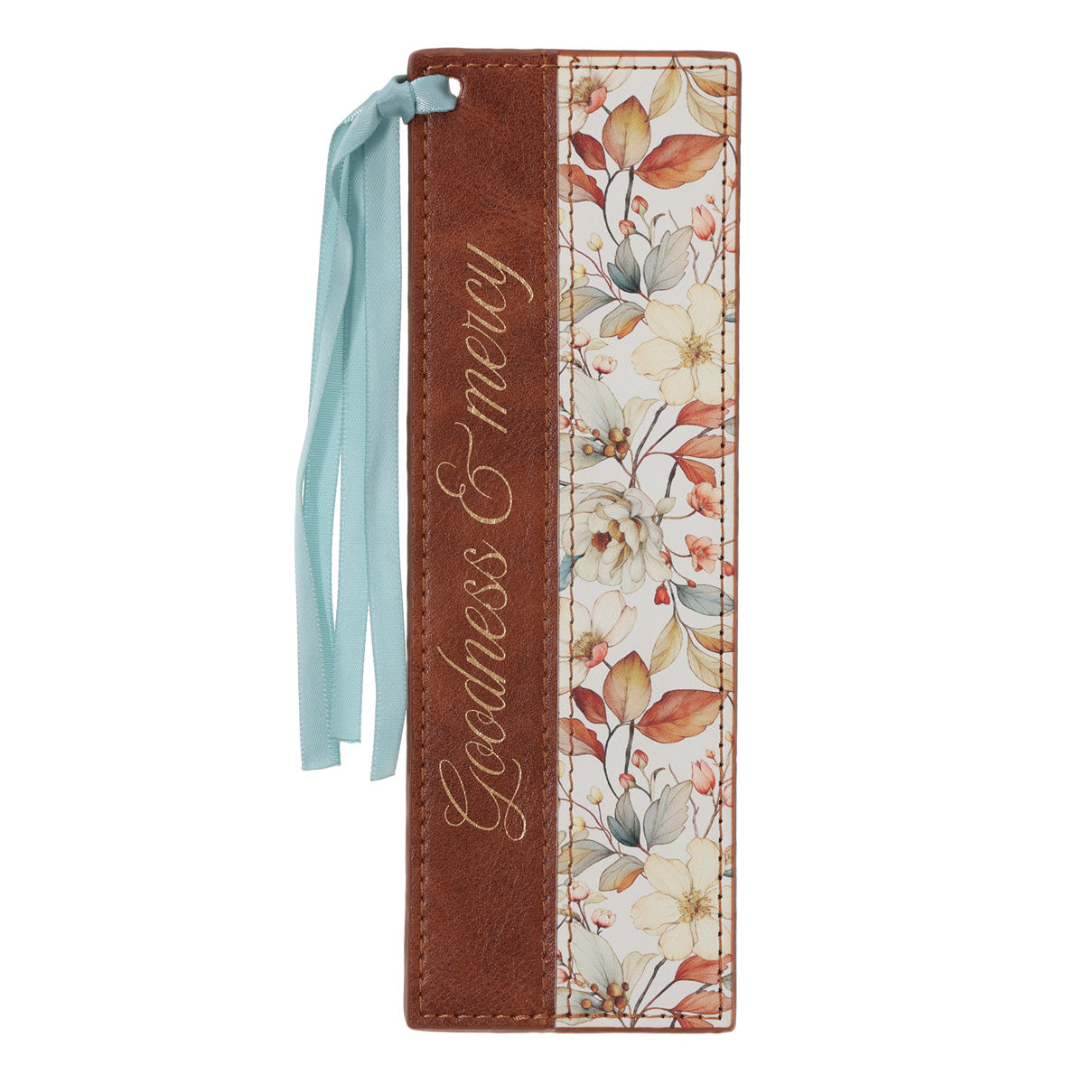 Goodness and Mercy Faux Leather Bookmark