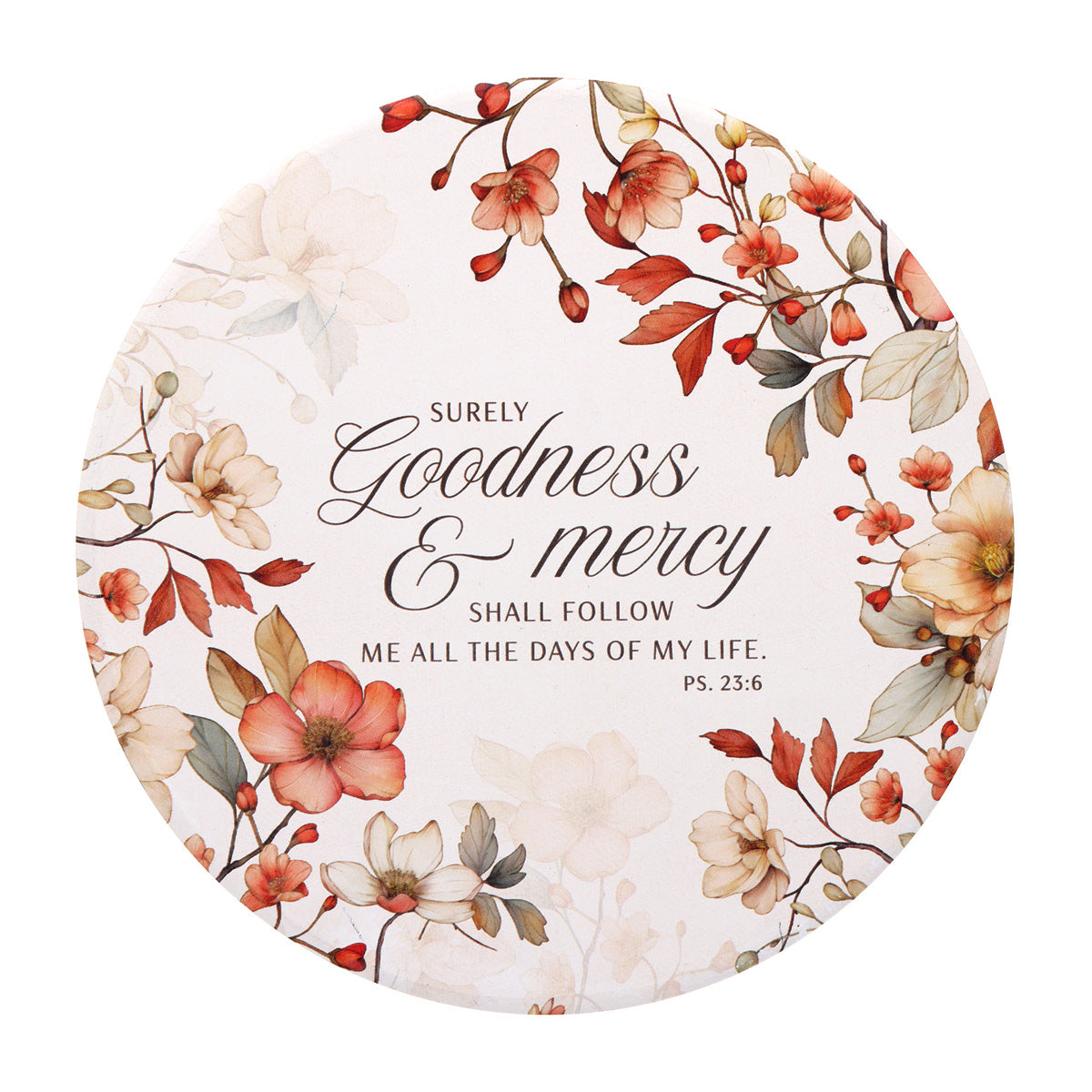 Surely Goodness and Mercy Shall Follow Me All the Days of My Life Ceramic Trivet