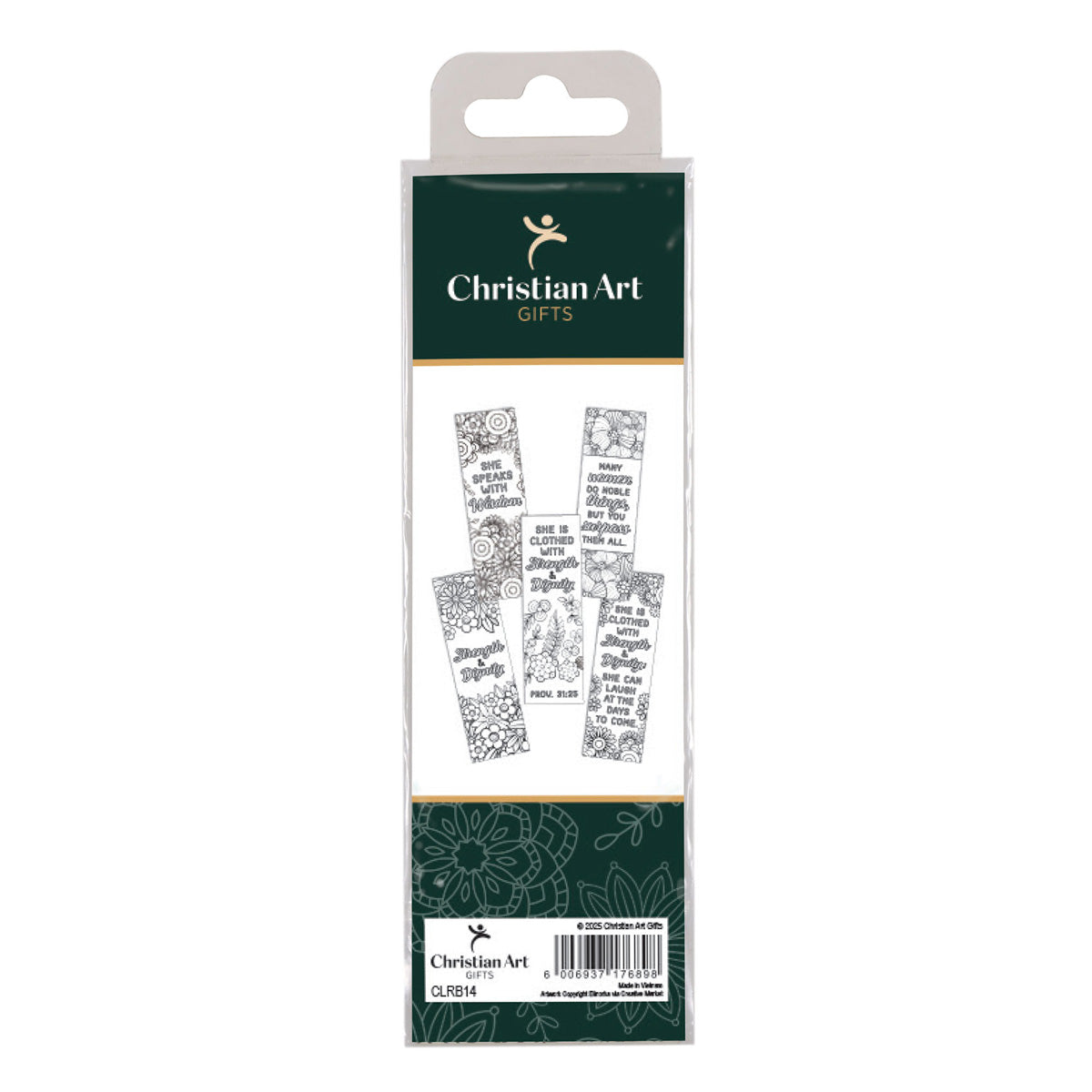 Strength and Dignity Five-Piece Coloring Bookmark Set