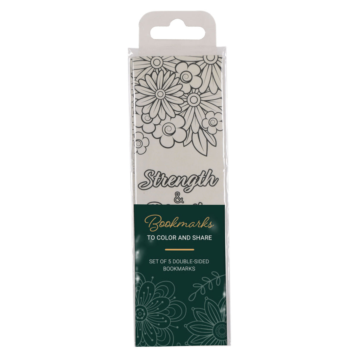 Strength and Dignity Five-Piece Coloring Bookmark Set