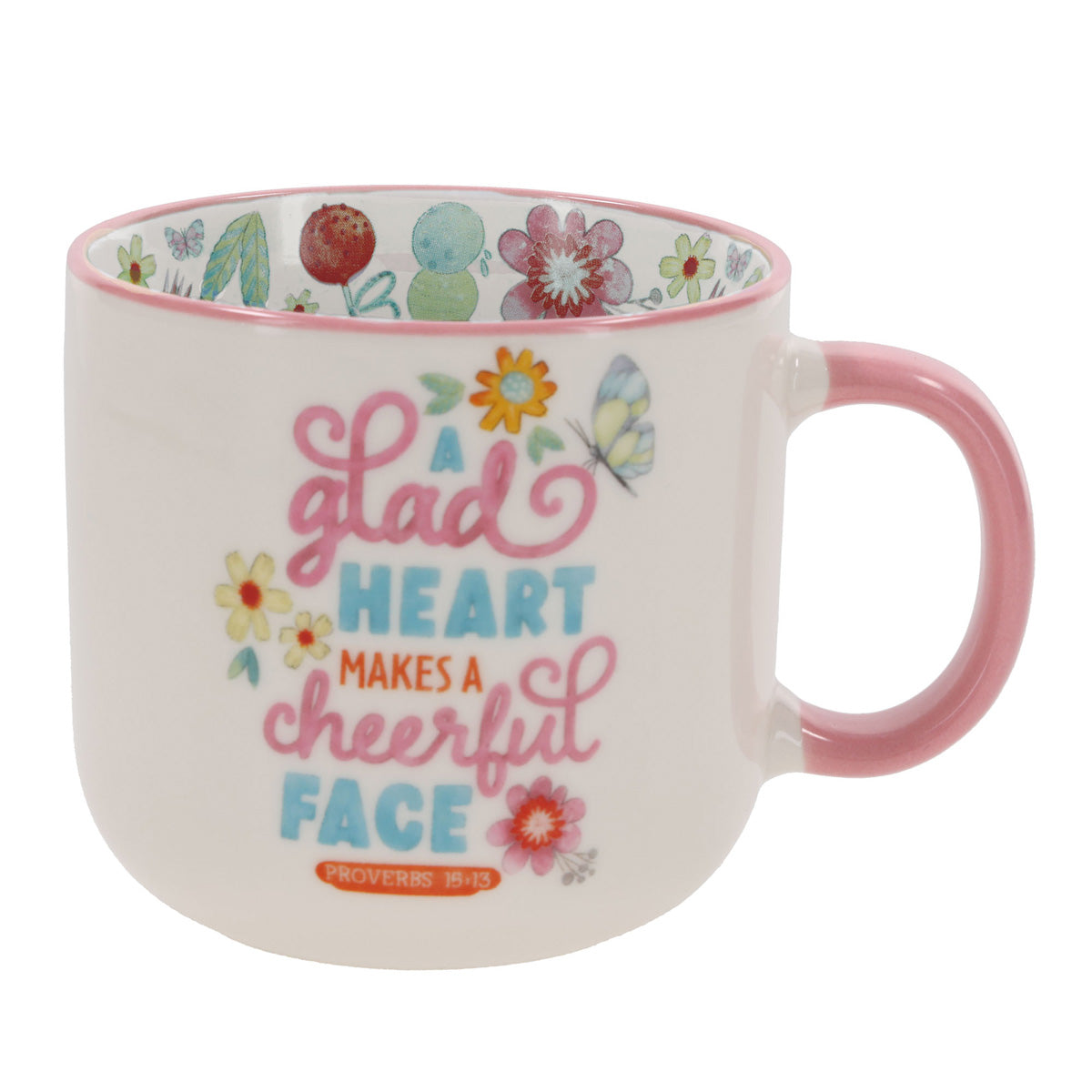A Glad Heart Makes a Cheerful Face Ceramic Mug