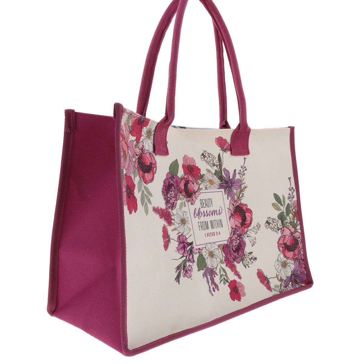 Beauty Blossoms from Within Canvas Tote Bag
