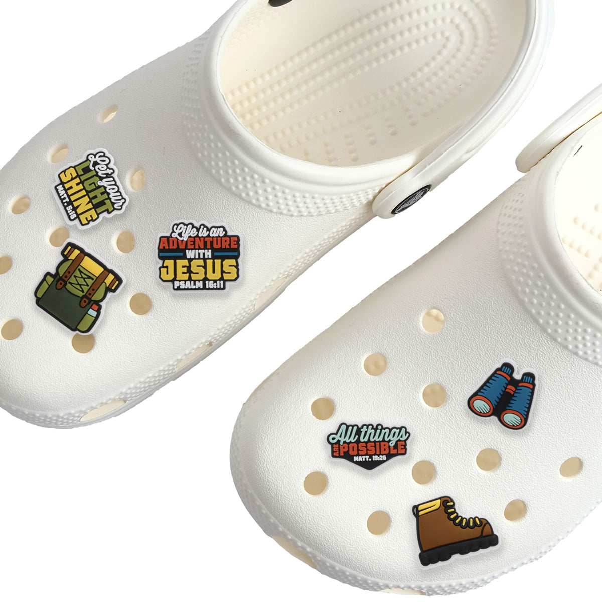 Adventure with Jesus Six-Piece Shoe Charm Set