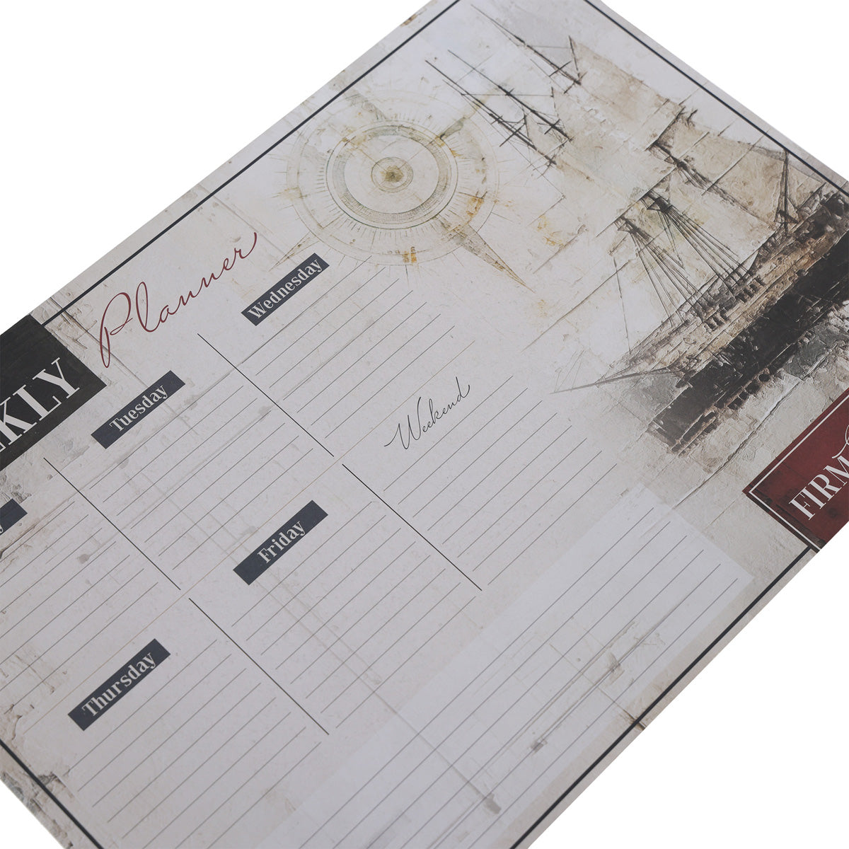A3 Weekly Desk Planner - Firm and Secure