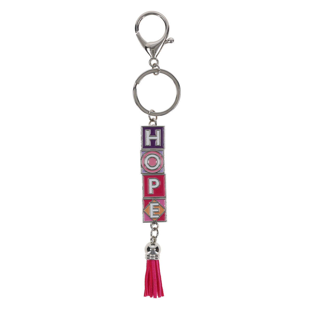 Hope Metal Cube Keychain