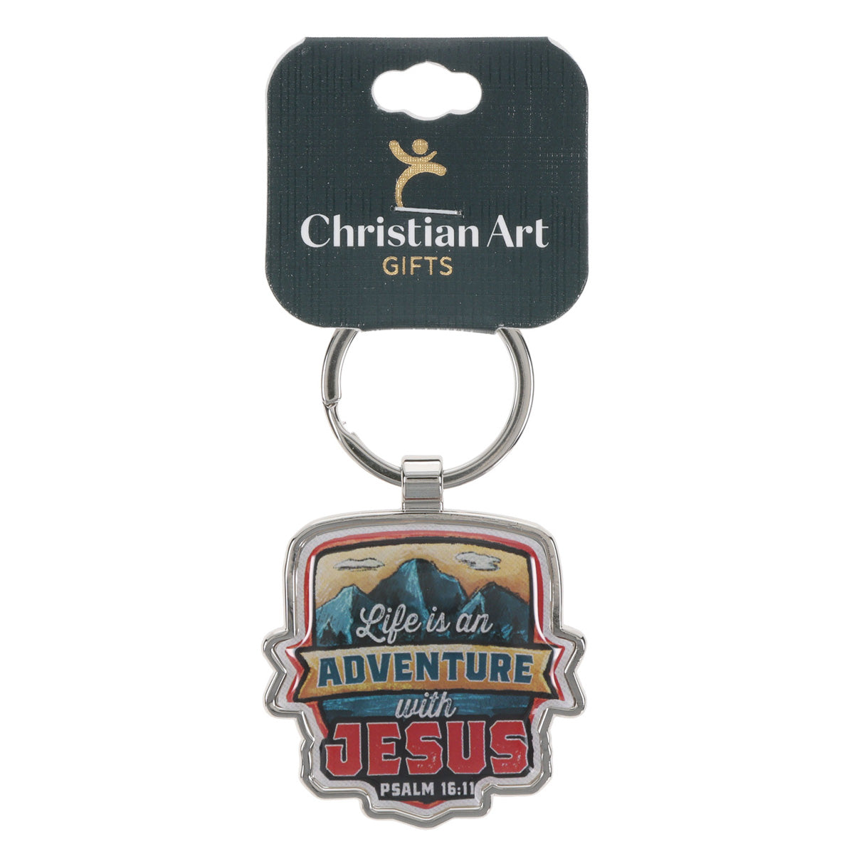 Life Is an Adventure with Jesus Epoxy Metal Key Ring