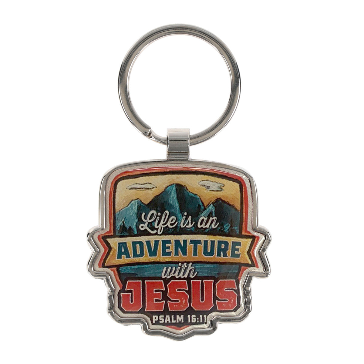 Life Is an Adventure with Jesus Epoxy Metal Key Ring