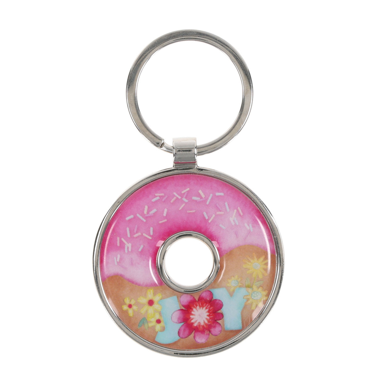 Be Truly Glad There is Wonderful Joy Ahead Epoxy Metal Key Ring