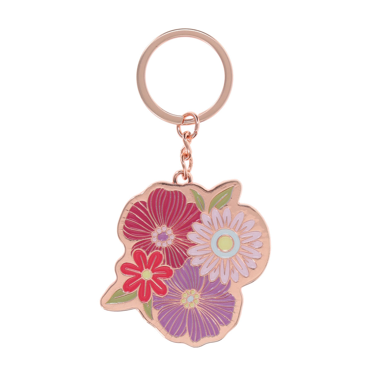 Beauty Blossoms from Within Metal Keychain