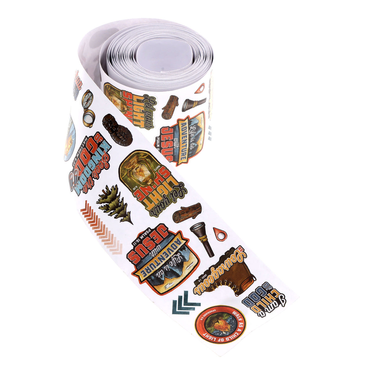 Adventure with Jesus Motivational Sticker Roll