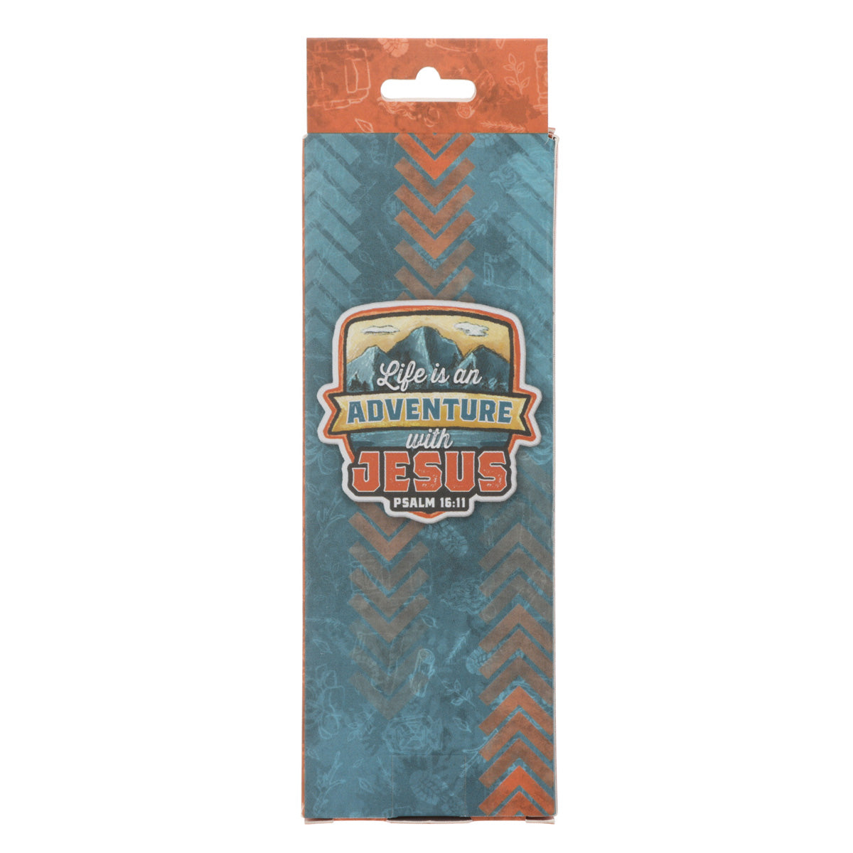 Life Is an Adventure with Jesus Five-Piece Retractable Ballpoint Pen Set with Blue Ink