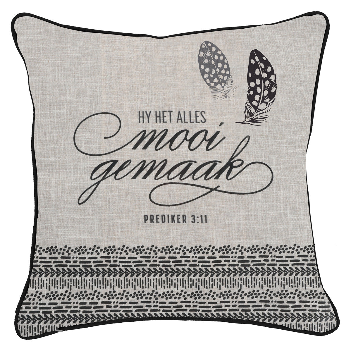 Loof die Here Afrikaans Two-Piece Square Pillow Case Set