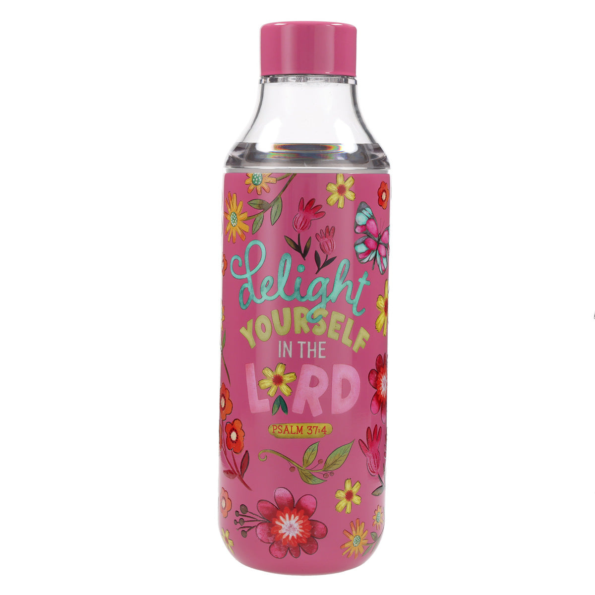 Delight Yourself in the Lord Plastic and Stainless Steel Water Bottle with Sling Bag