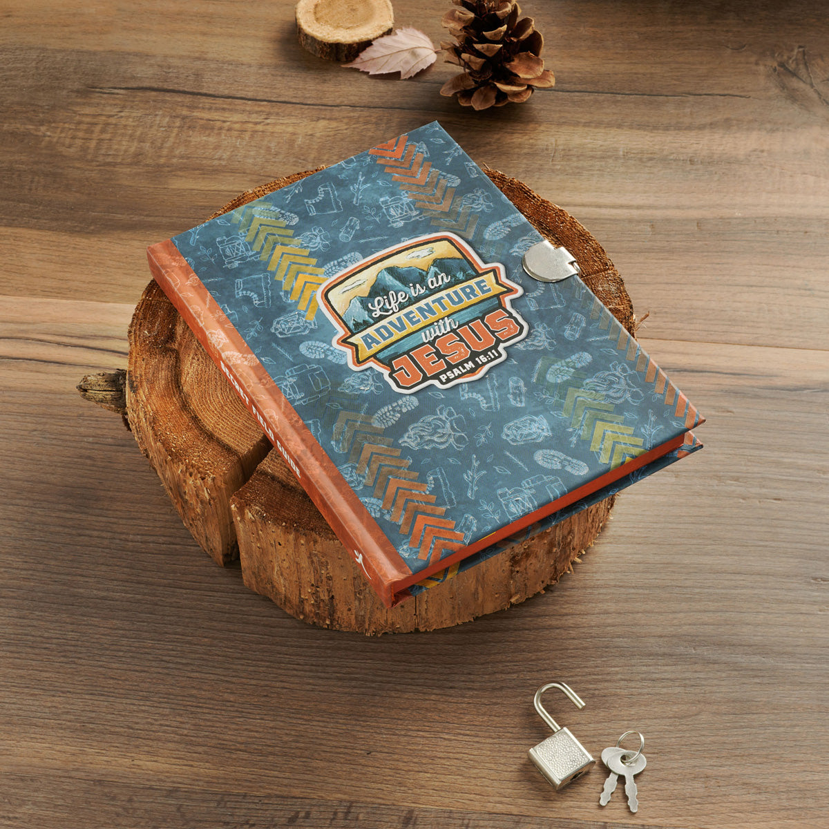 Life Is an Adventure with Jesus Hardcover Secret Diary with a Lock and Key