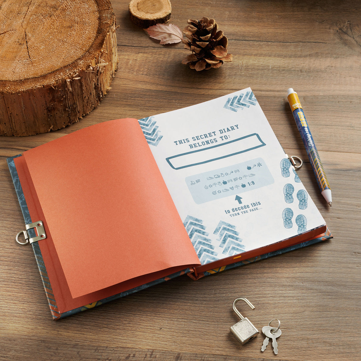 Life Is an Adventure with Jesus Hardcover Secret Diary with a Lock and Key
