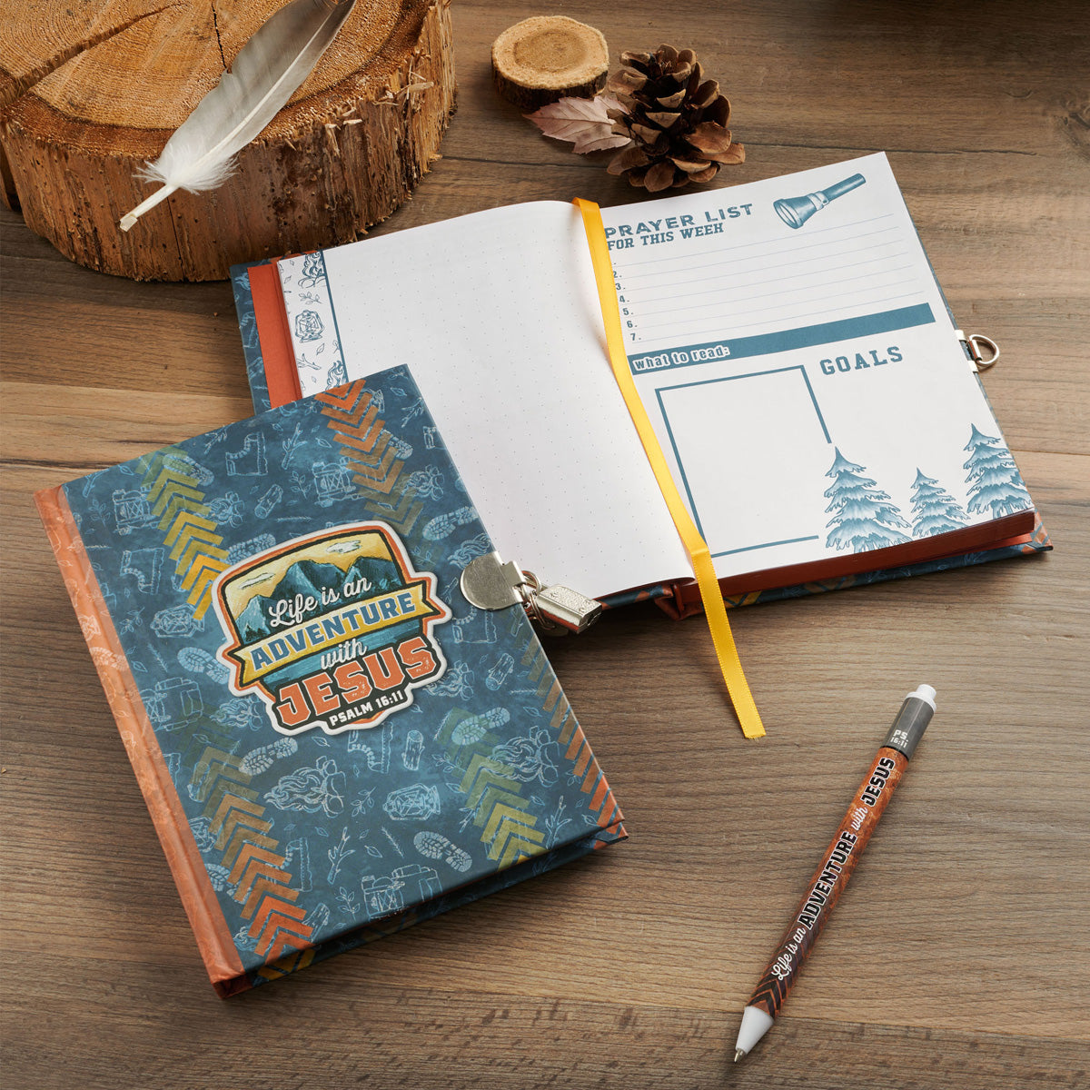 Life Is an Adventure with Jesus Hardcover Secret Diary with a Lock and Key