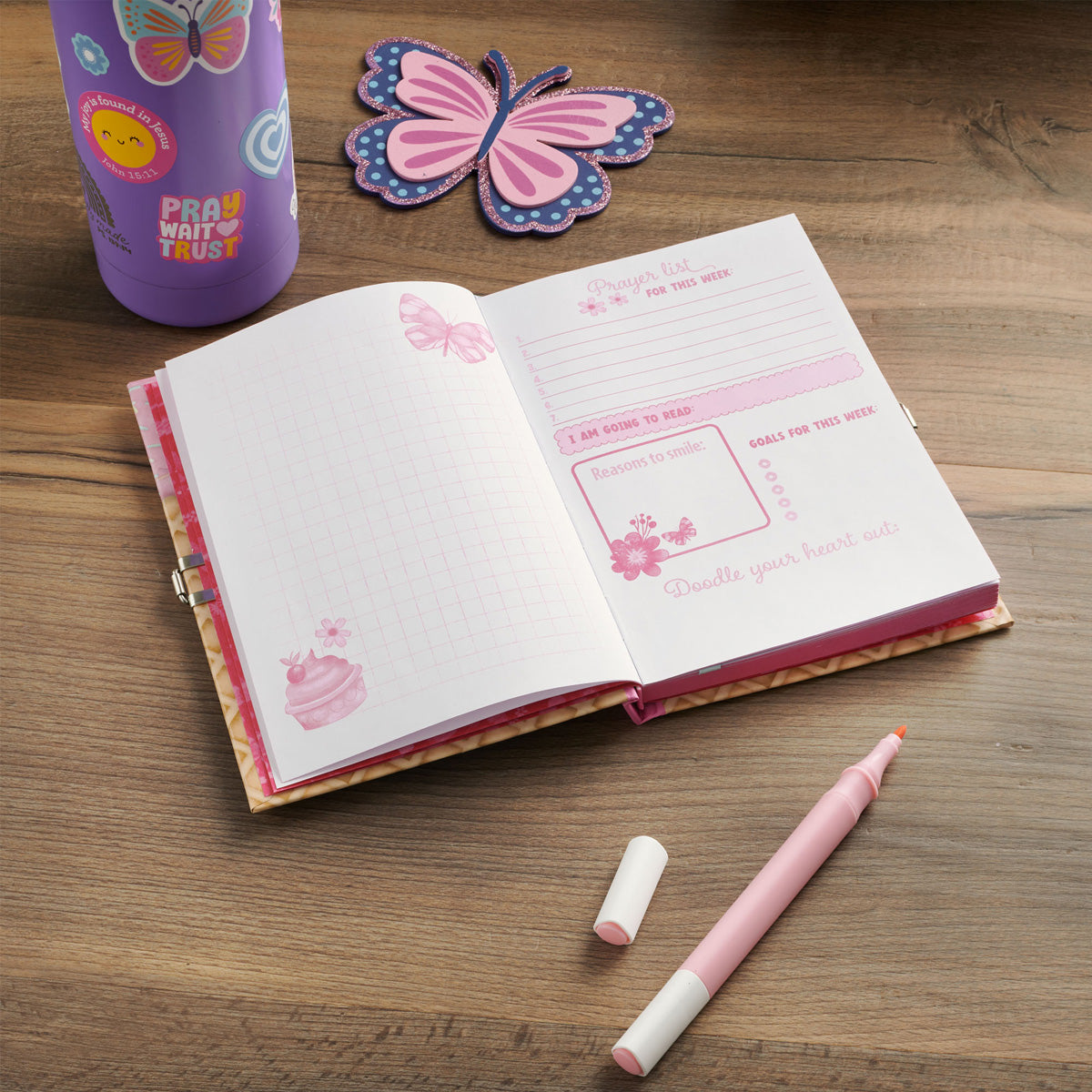 Let Joy Fill Your Day Hardcover Secret Diary with a Lock and Key
