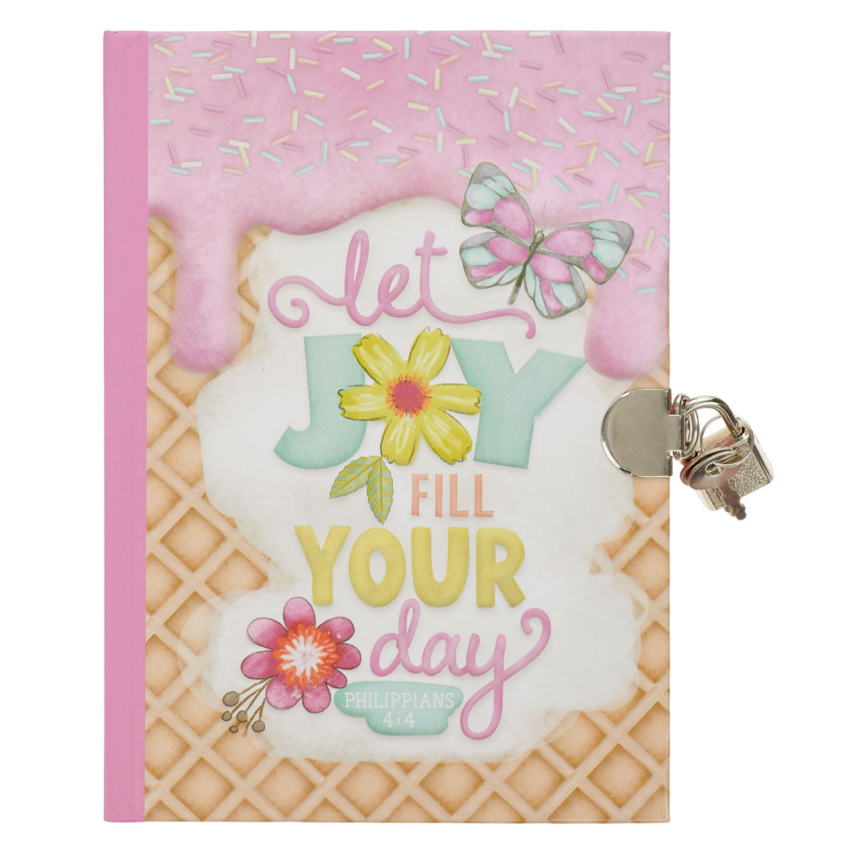 Let Joy Fill Your Day Hardcover Secret Diary with a Lock and Key