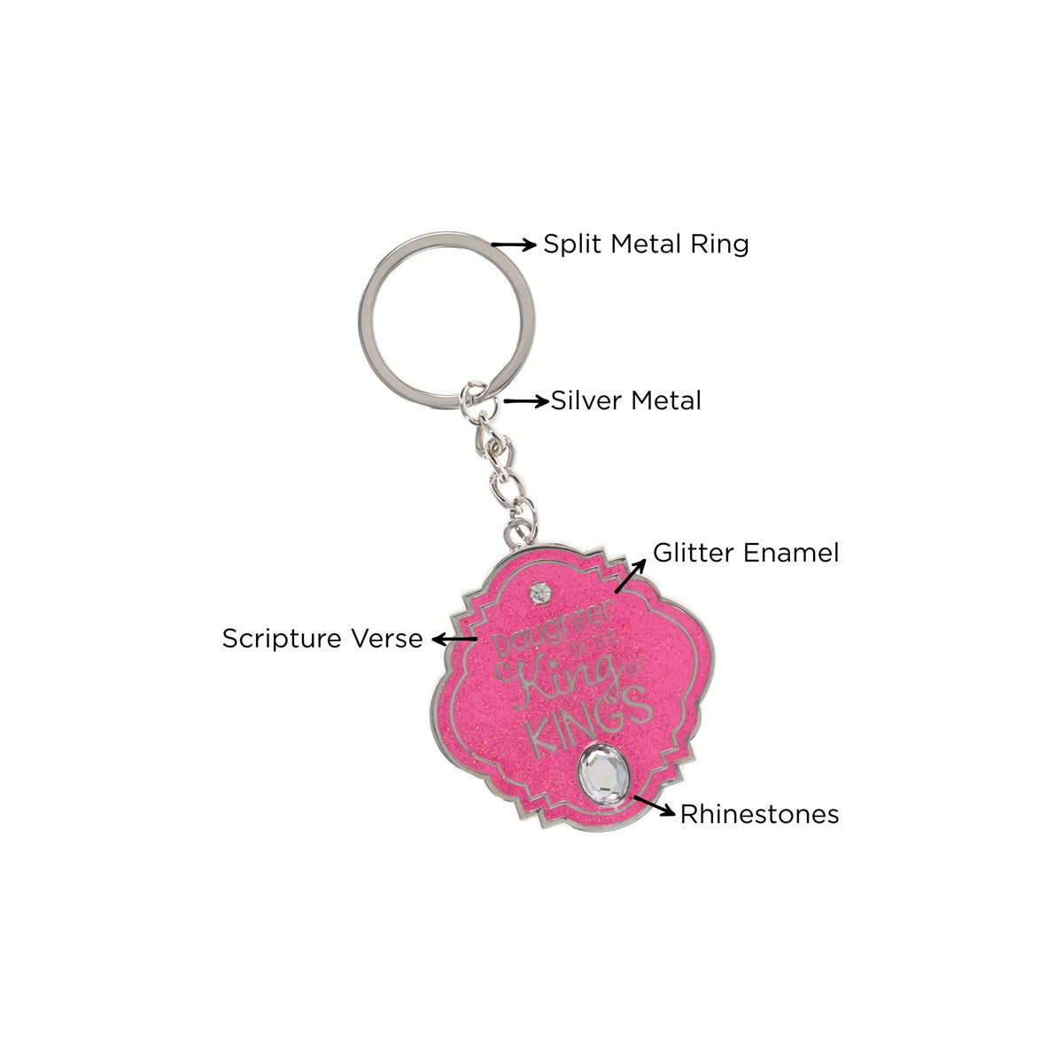 Daughter of the King of Kings Epoxy and Metal Key Ring