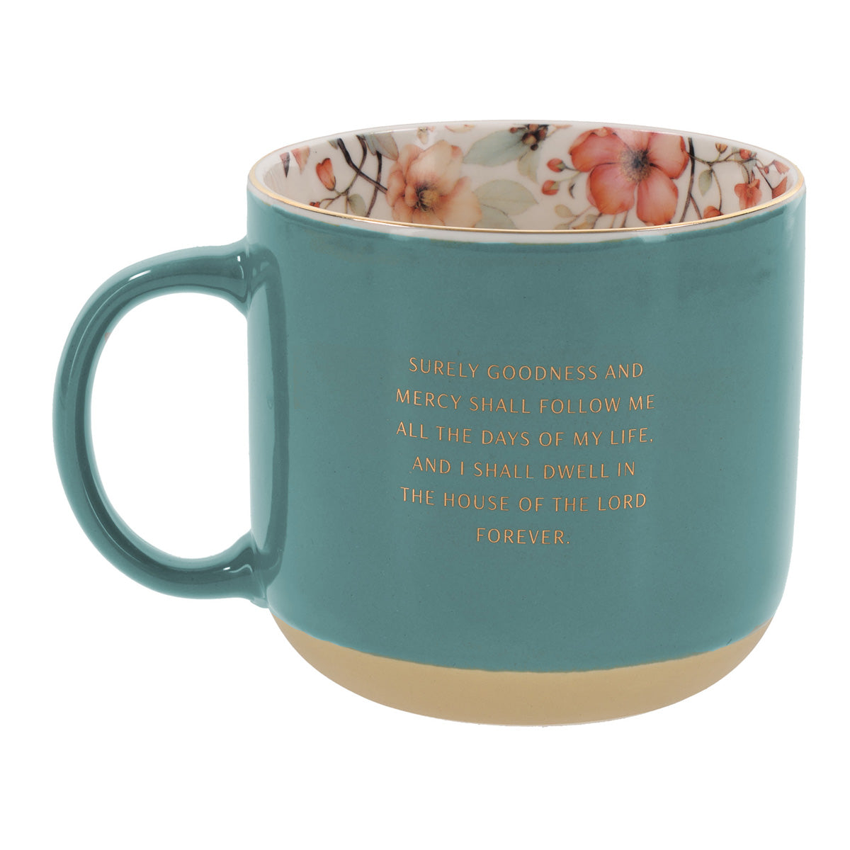 Goodness and Mercy Green Ceramic Mug
