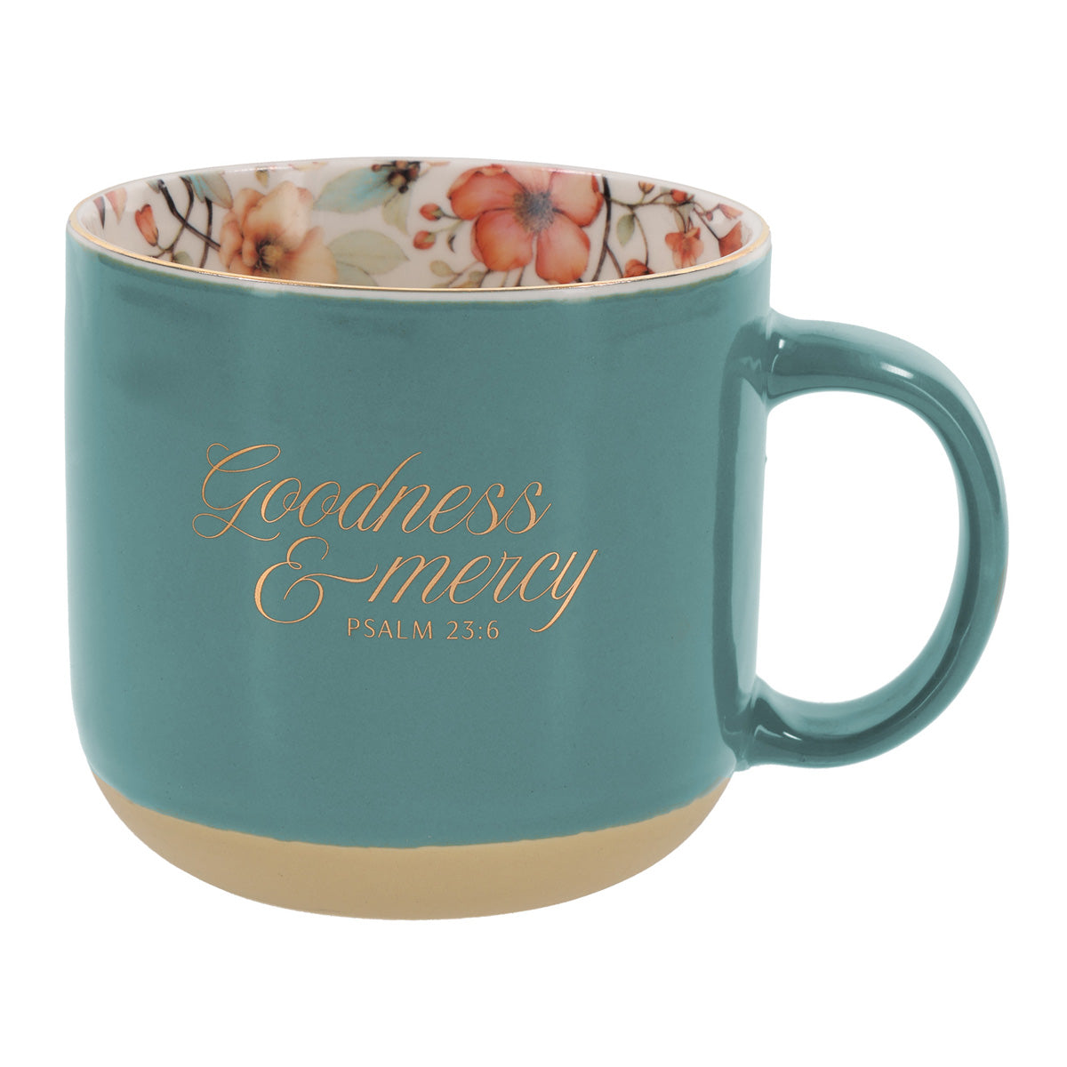 Goodness and Mercy Green Ceramic Mug