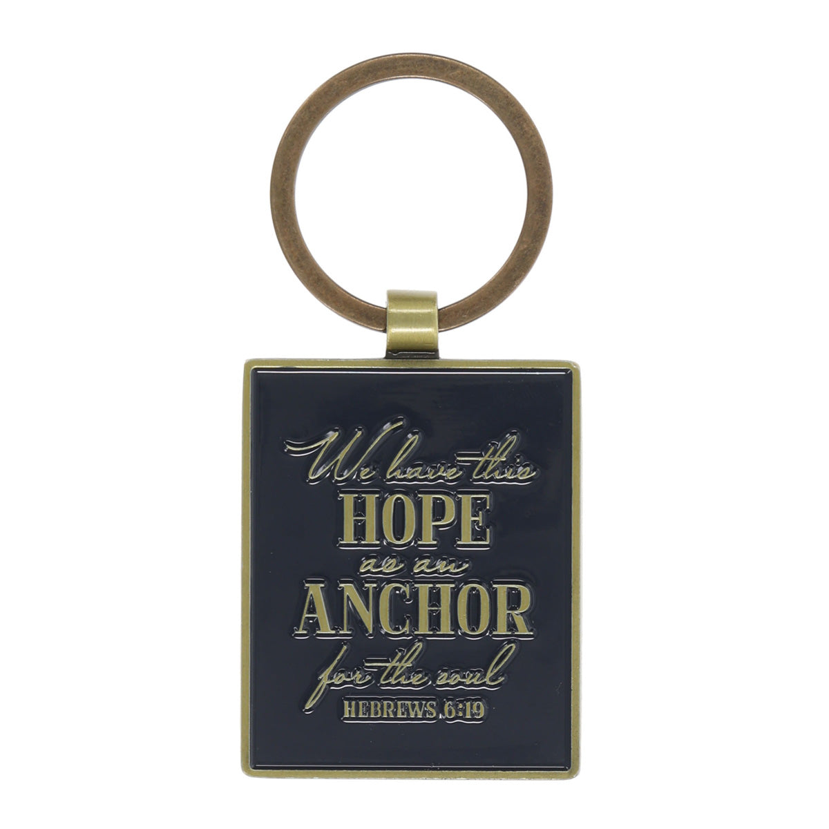 We Have This Hope as an Anchor for the Soul Epoxy Metal Key Ring