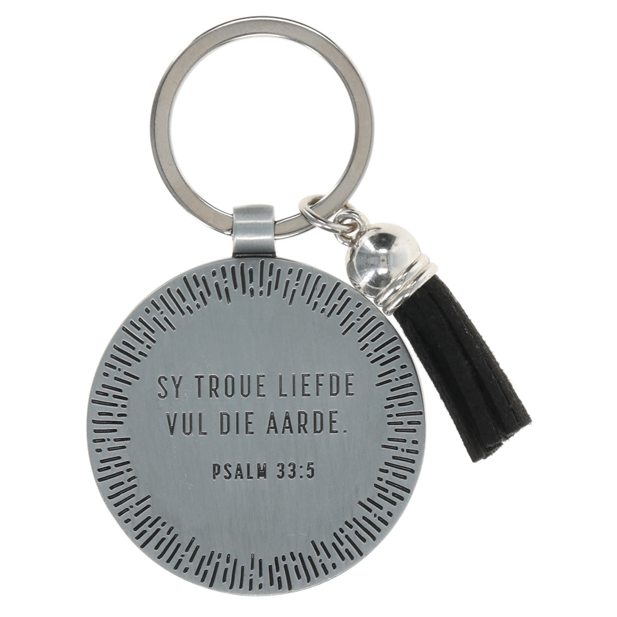 Sy Troue Liefde Vul die Aarde Afrikaans Epoxy Metal Key Ring