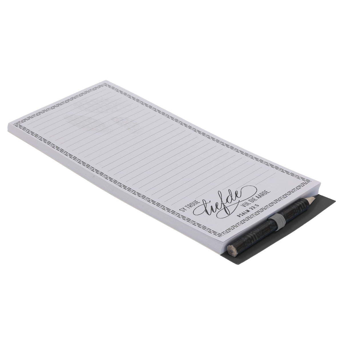 Sy Troue Liefde Vul die Aarde Afrikaans Magnetic Notepad with Pencil