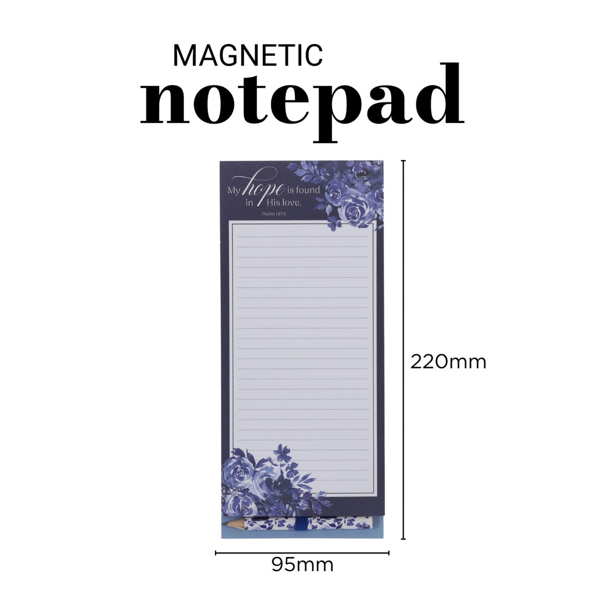 My Hope Is Found in His Love Magnetic Notepad with Pencil