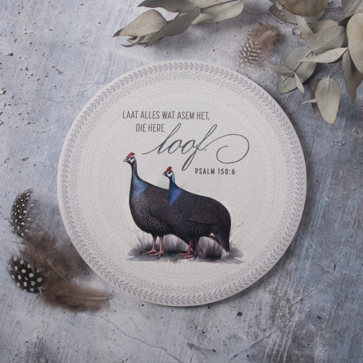 Laat Alles Wat Asem Het die Here Loof Afrikaans Ceramic Trivet