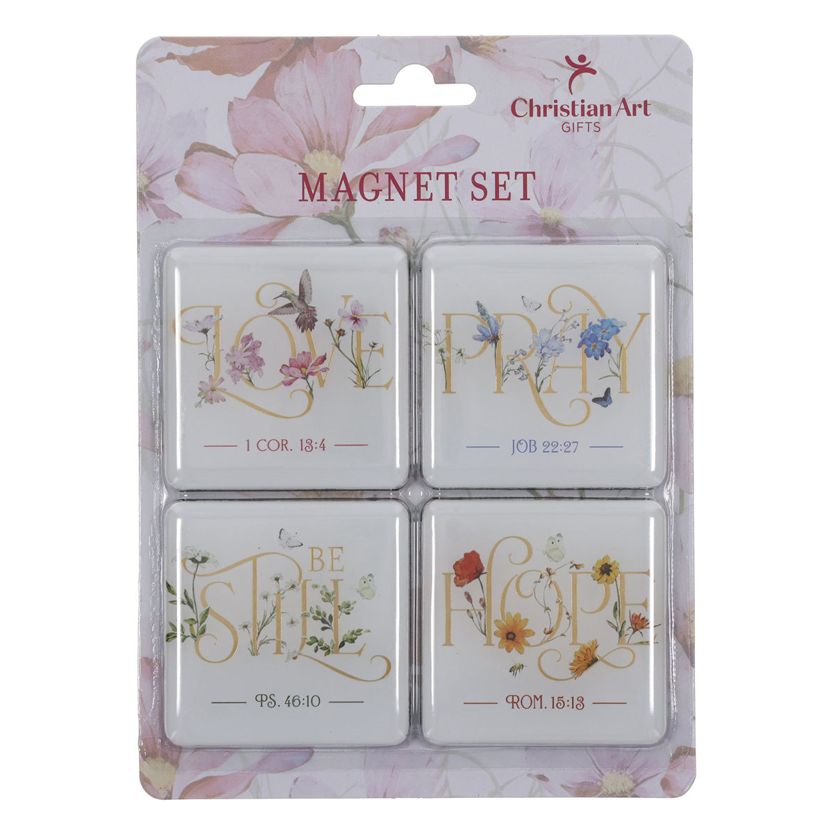 Love Hope Pray Be Still Four-Piece Magnetic Set