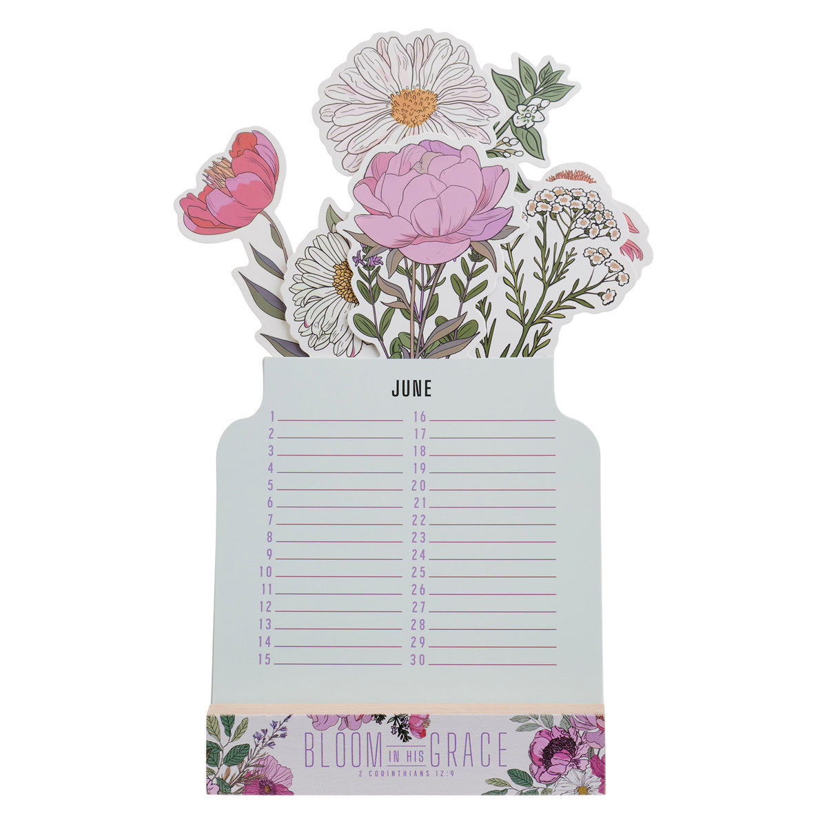 Bloom in His Grace Flower Pot Special Days Calendar