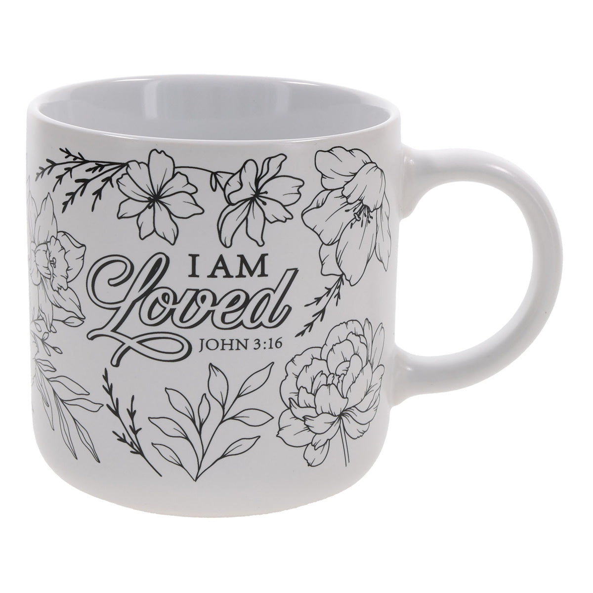 I Am Loved Ceramic Coloring Mug